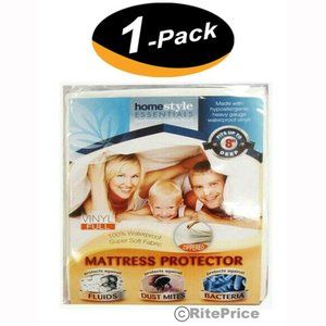 Vinyl Mattress Protector-Waterproof & Dust Mite Proof Durable Cover- Full Size